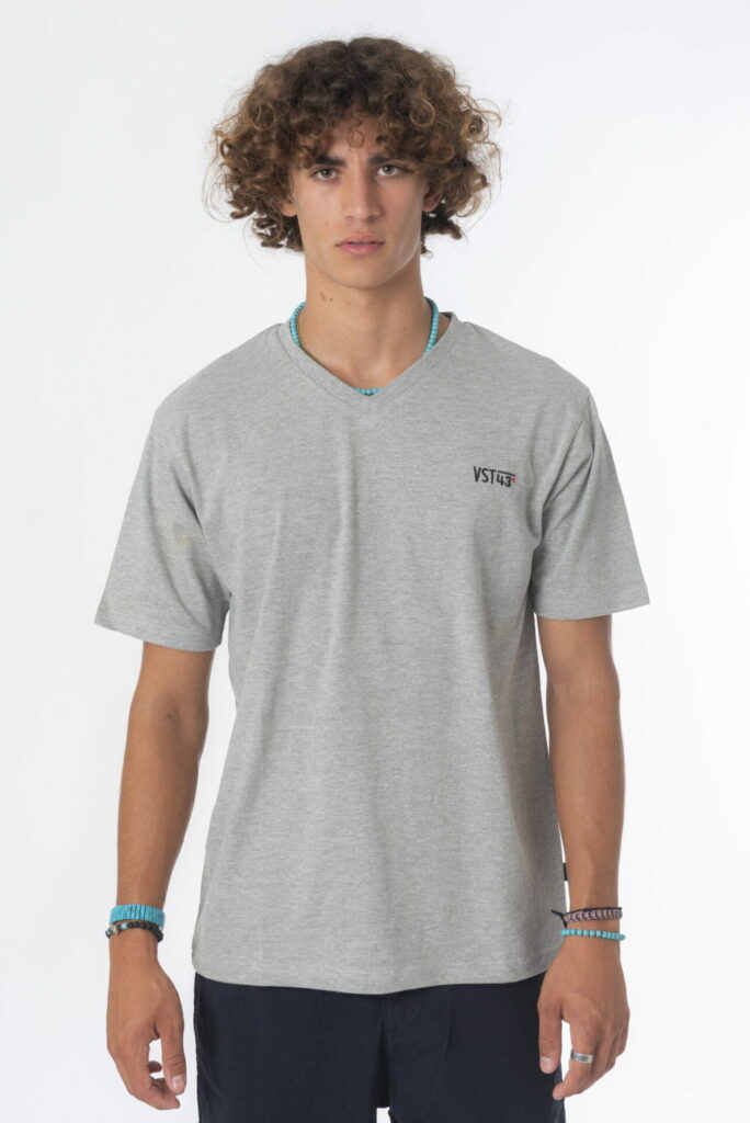 Tee-Shirt Africus Col V, coloris Gris
