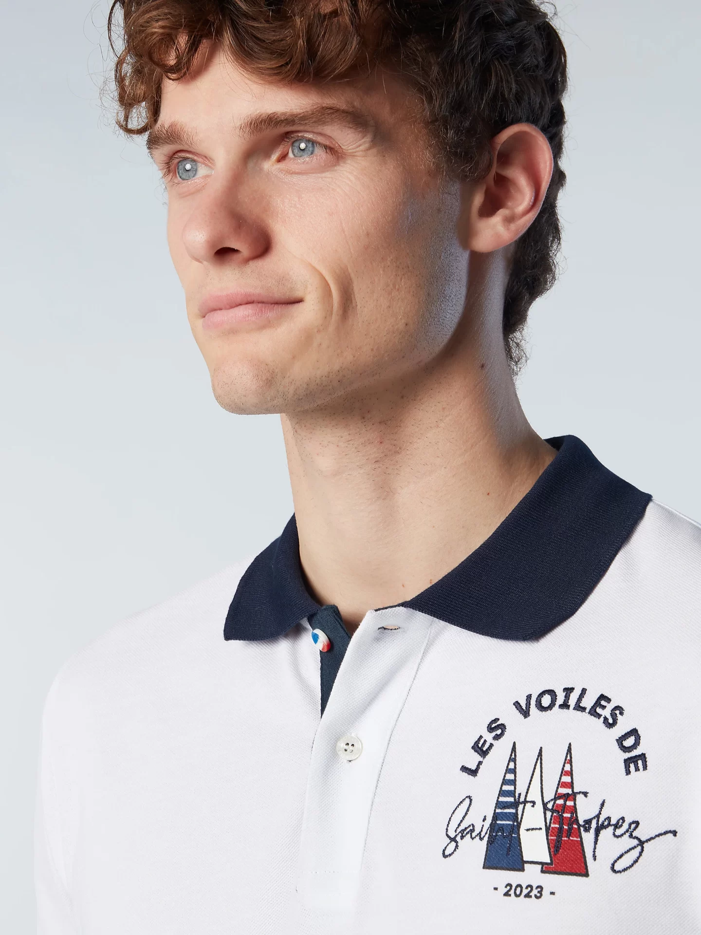 Polo Bi Colore 23, coloris White