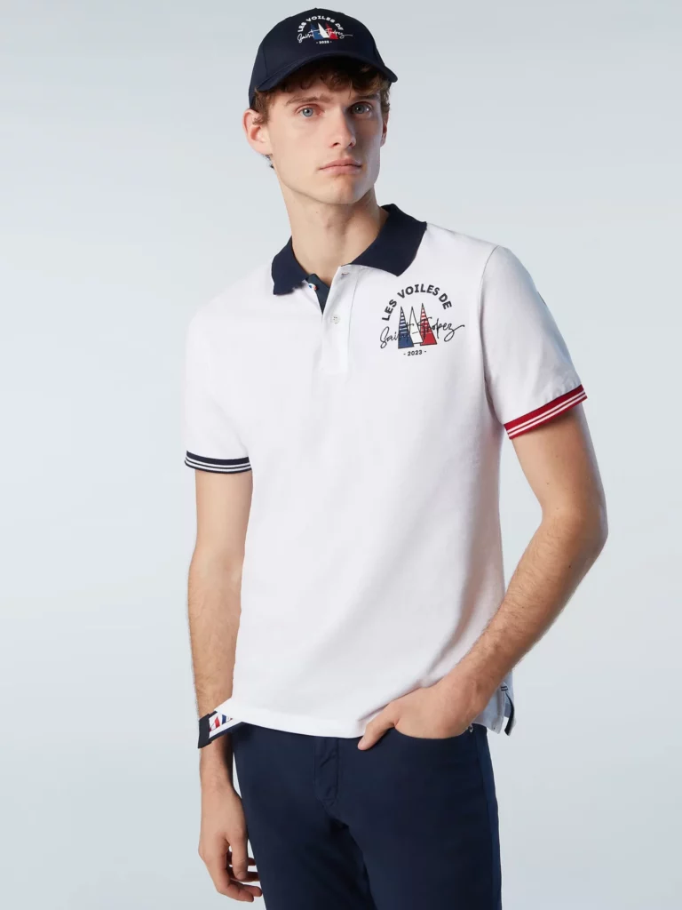 Polo Bi Colore 23, coloris White