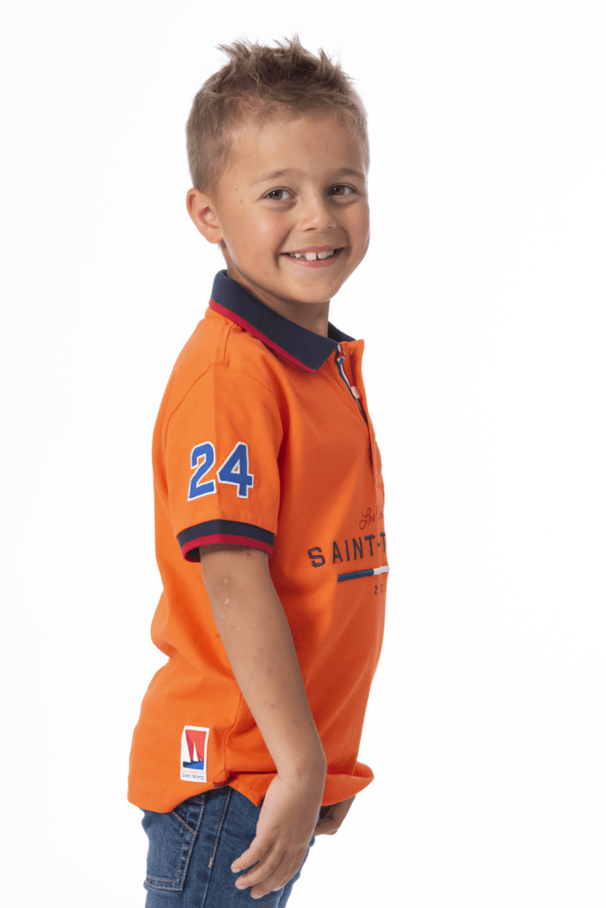 Polo Signature Kids 24, coloris Flame Orange