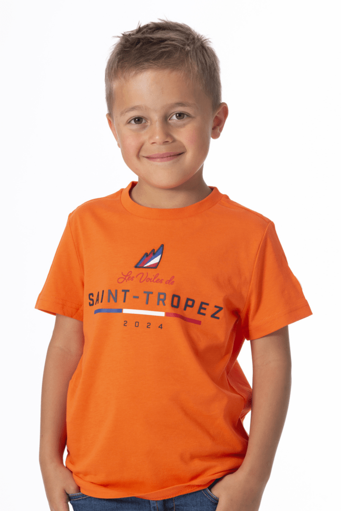 T-Shirt Signature Kids 24, coloris Flame Orange