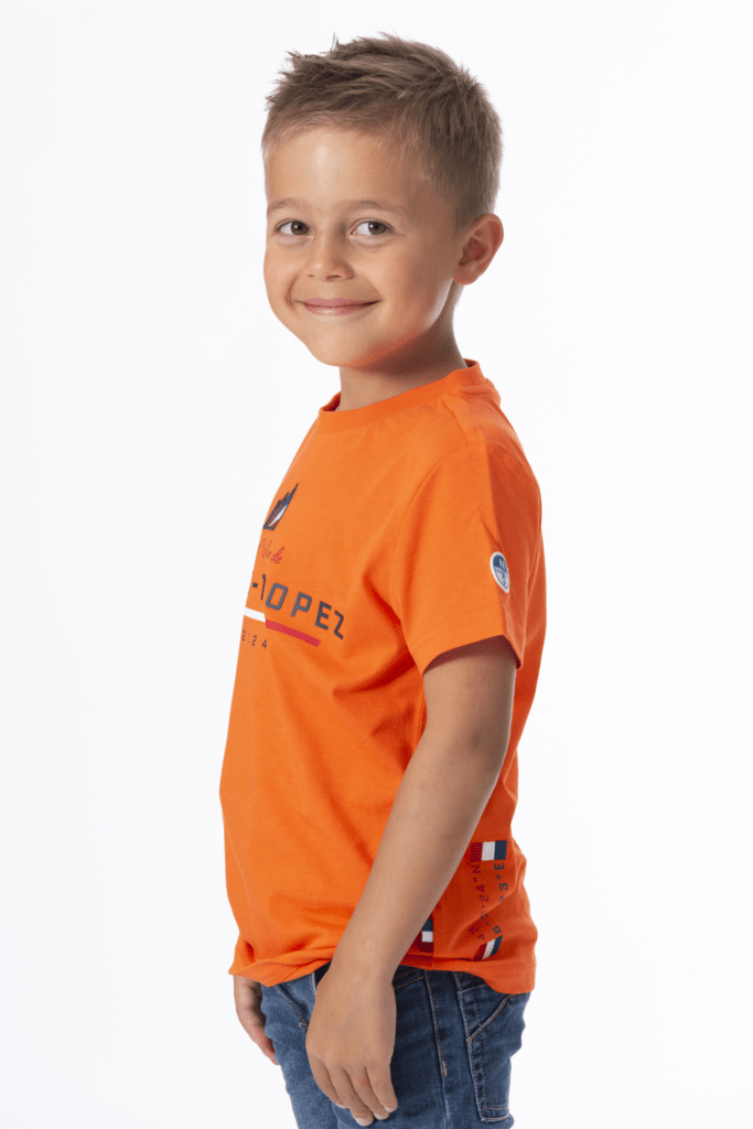 T-Shirt Signature Kids 24, coloris Flame Orange