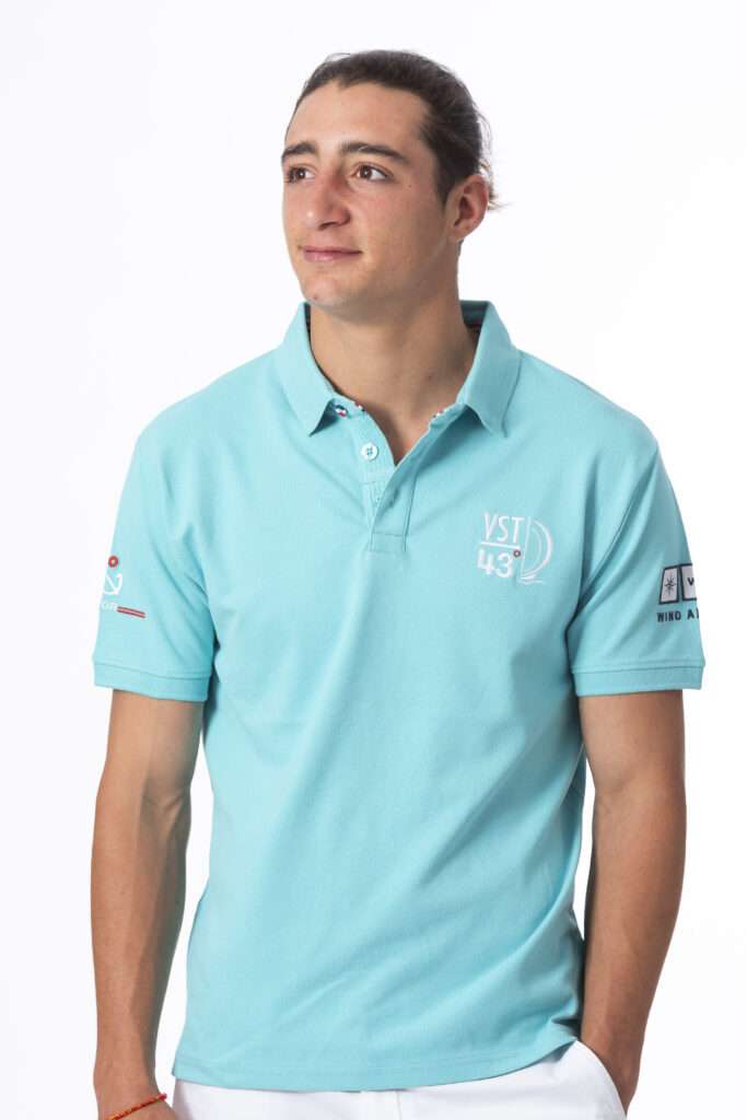 Polo Cassagne, coloris Blue Lagoon