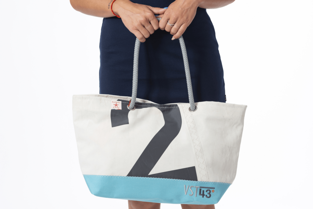Cabas Moyen Modèle VST43, coloris Turquoise-Gris