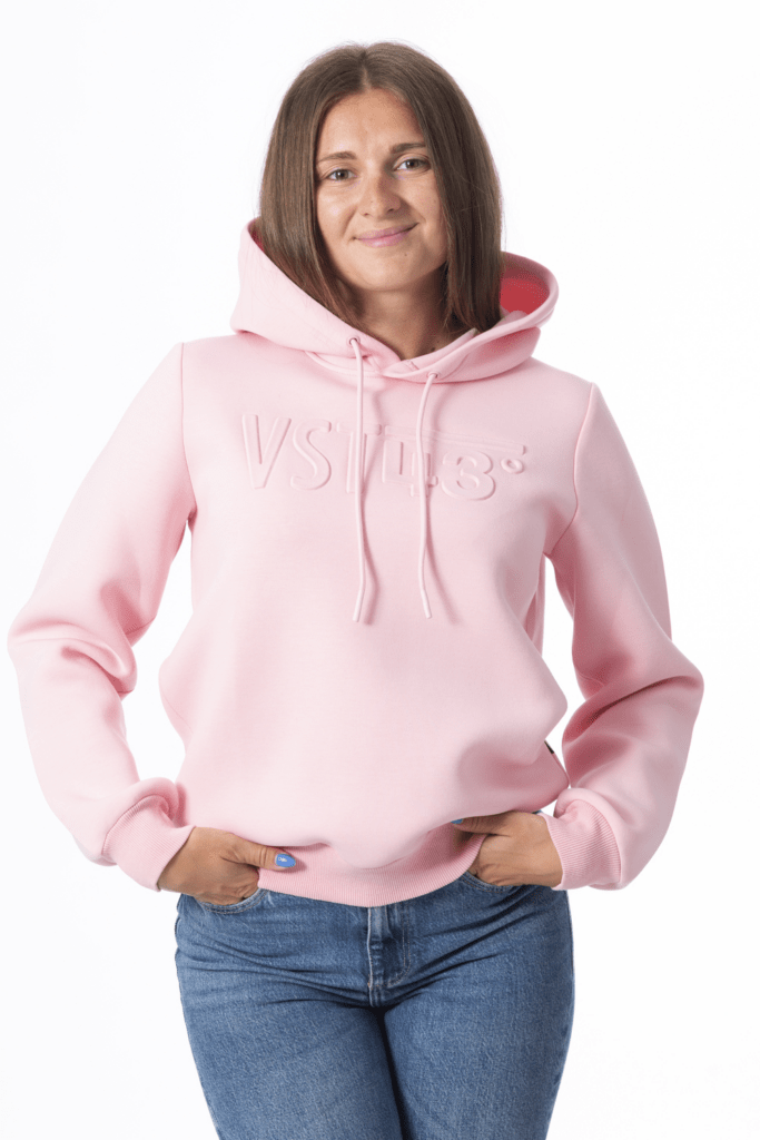 Sweat Capuche Eze, coloris Rose