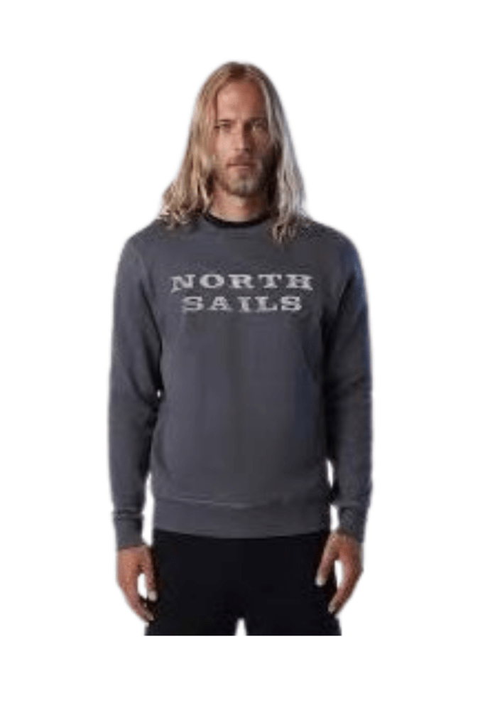 SWEATSHIRT COL ROND, coloris Asphalt