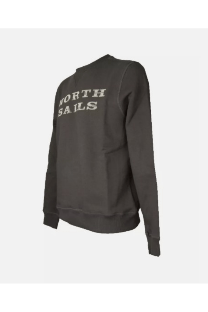 SWEATSHIRT COL ROND, coloris Asphalt
