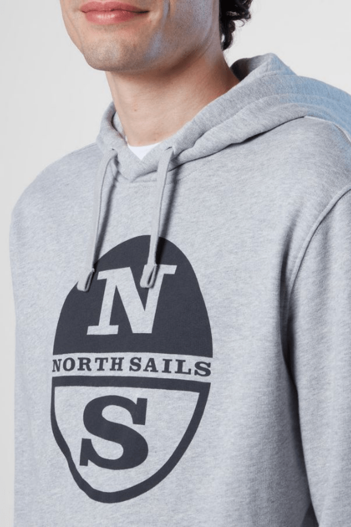 SWEATSHIRT CAPUCHE LOGO, coloris Grey Mel