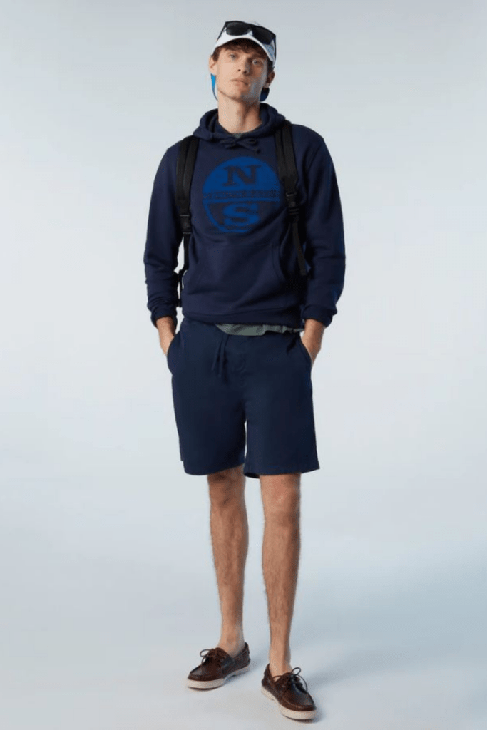 SWEATSHIRT CAPUCHE LOGO, coloris Navy Blue