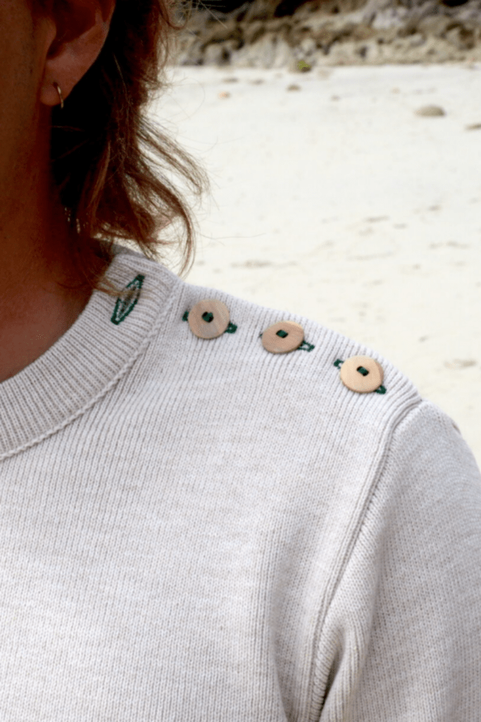 Pull Joseph Homme, coloris Beige/Vert
