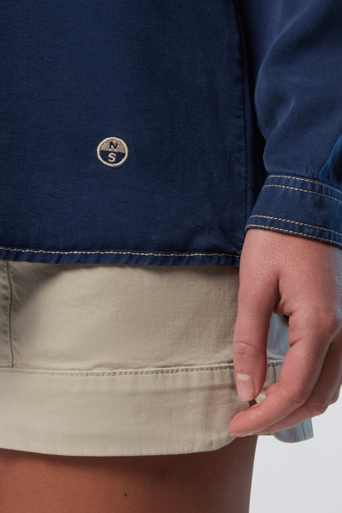 CHEMISE TENCEL, coloris Dark Denim