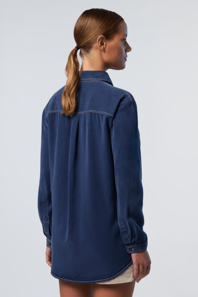 CHEMISE TENCEL, coloris Dark Denim
