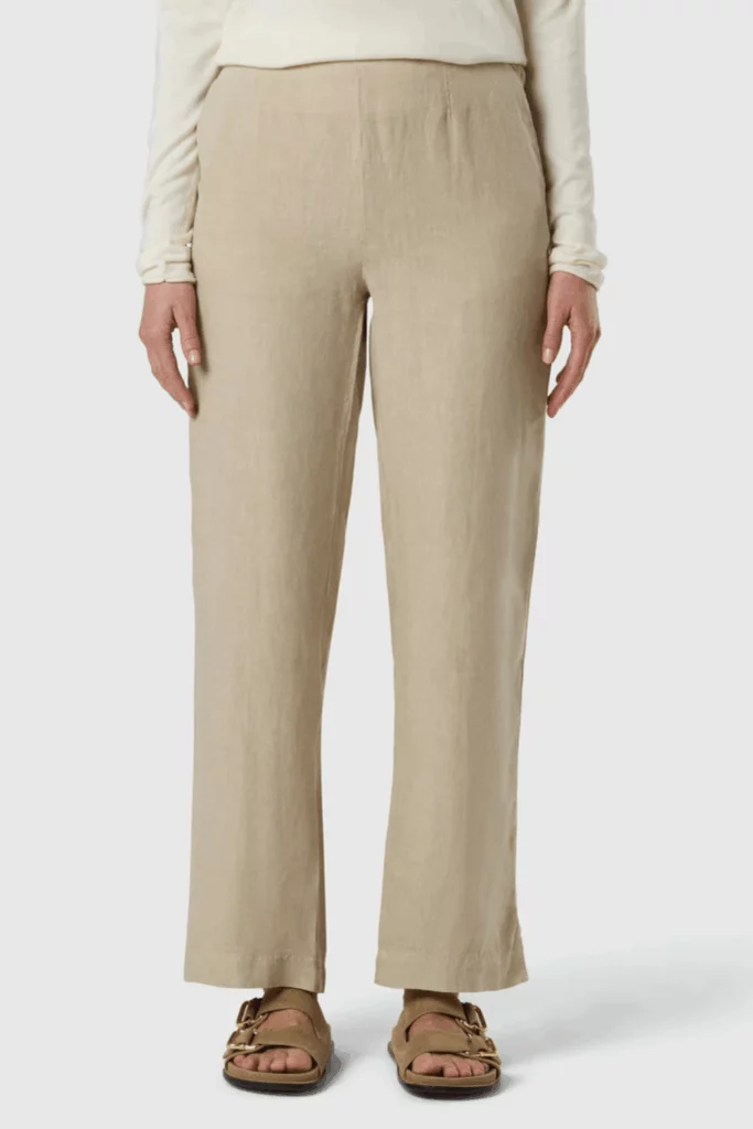 PANTALON EN LIN, coloris Ligth Stone