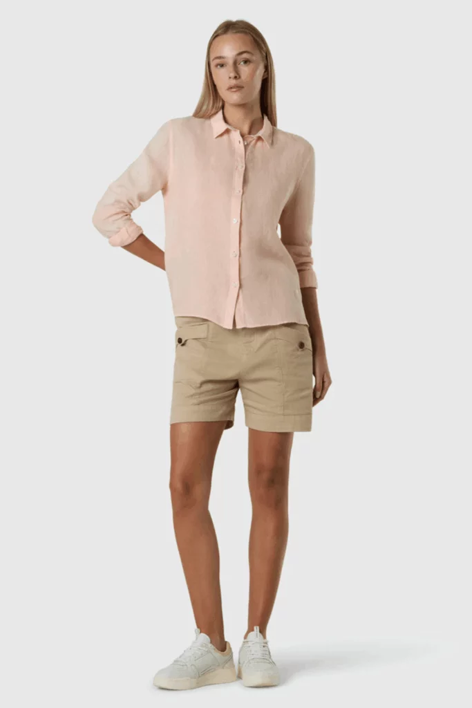 SHIRT LONG SLEEVE, coloris Coral Haze