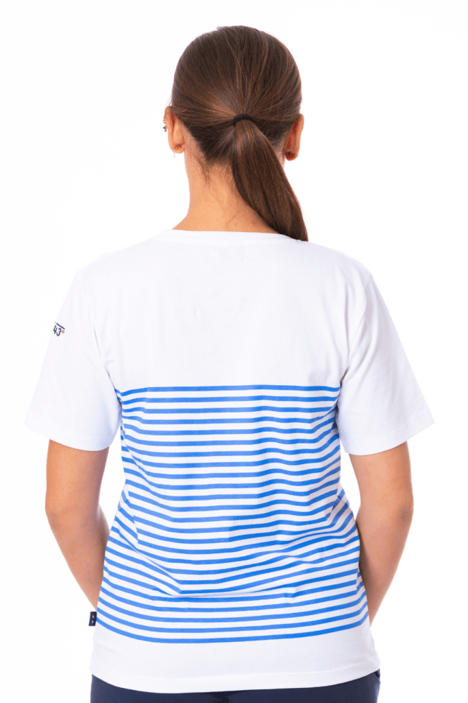 Charly Tee Shirt Mariniere, coloris Bleu Roi