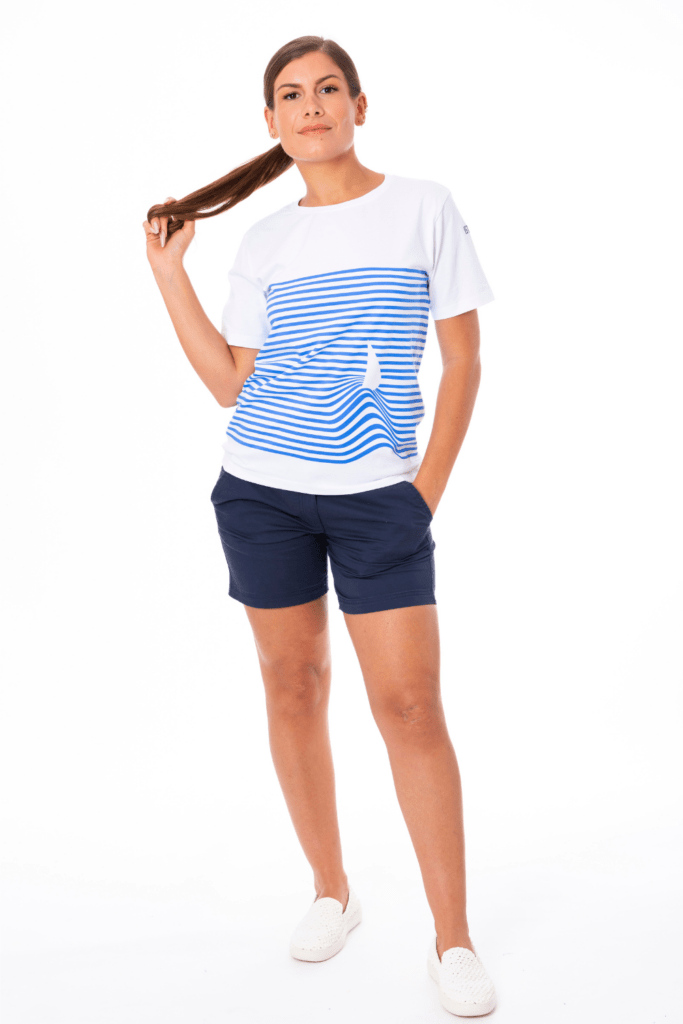 Charly Tee Shirt Mariniere, coloris Bleu Roi