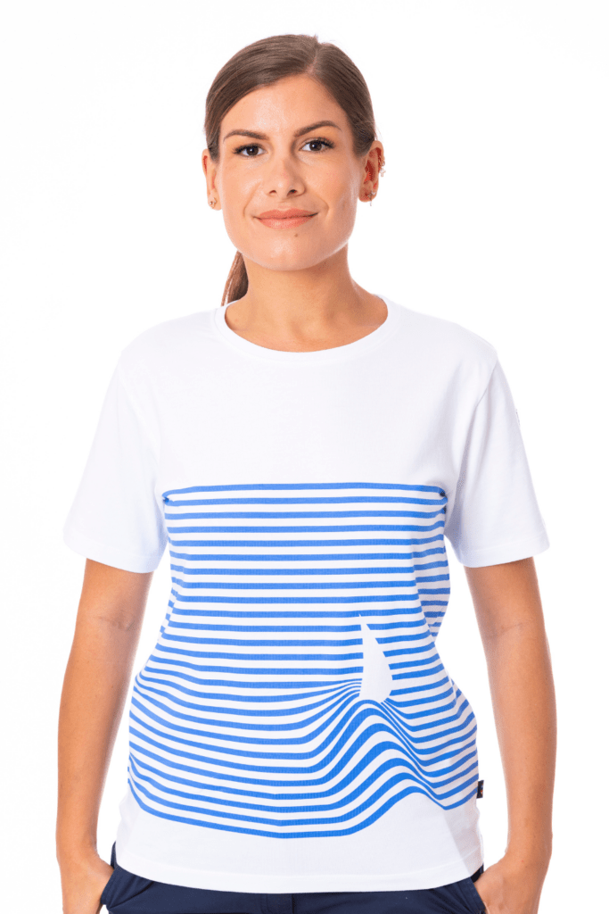 Charly Tee Shirt Mariniere, coloris Bleu Roi