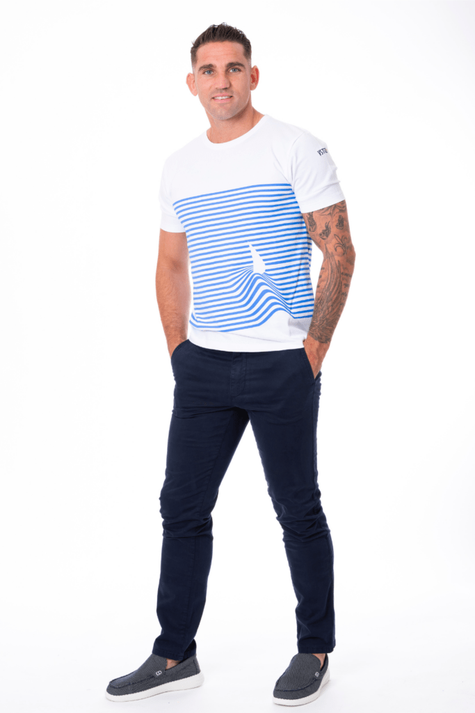 Charly Tee Shirt Mariniere, coloris Bleu Roi
