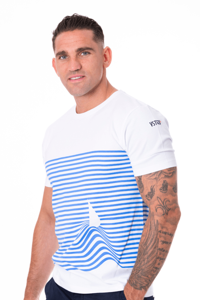 Charly Tee Shirt Mariniere, coloris Bleu Roi