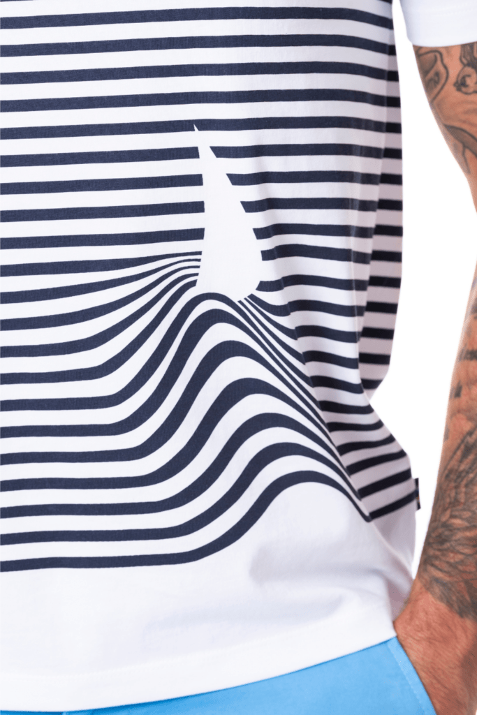 Charly Tee Shirt Mariniere, coloris Marine