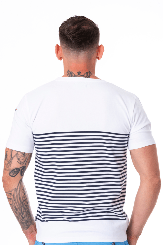 Charly Tee Shirt Mariniere, coloris Marine