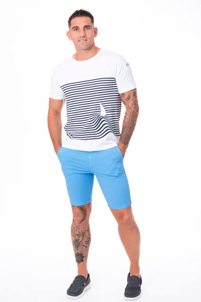 Charly Tee Shirt Mariniere, coloris Marine