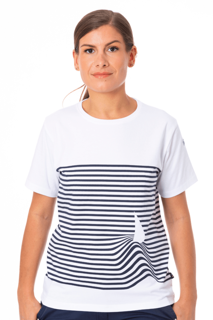 Charly Tee Shirt Mariniere, coloris Marine