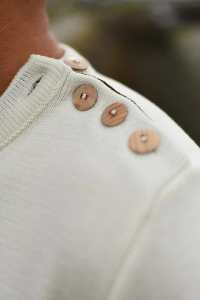 Pull Naples H bicolore, coloris Kaki/Blanc