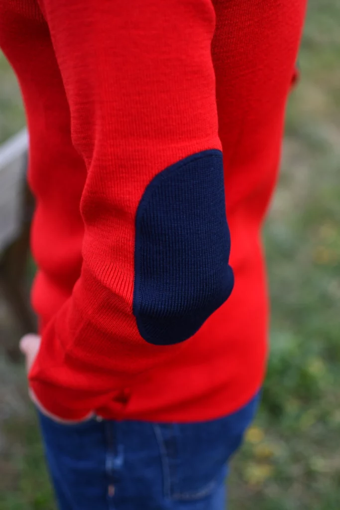 Pull New York H bicolore, coloris Rouge/Marine